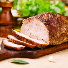 Cooked Pork Roast Sliced 3mm 3kg Bulk Pack