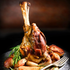 Cooked Lamb Shanks Red Wine & Rosemary